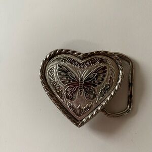 NWOT Silver tone butterfly belt buckle